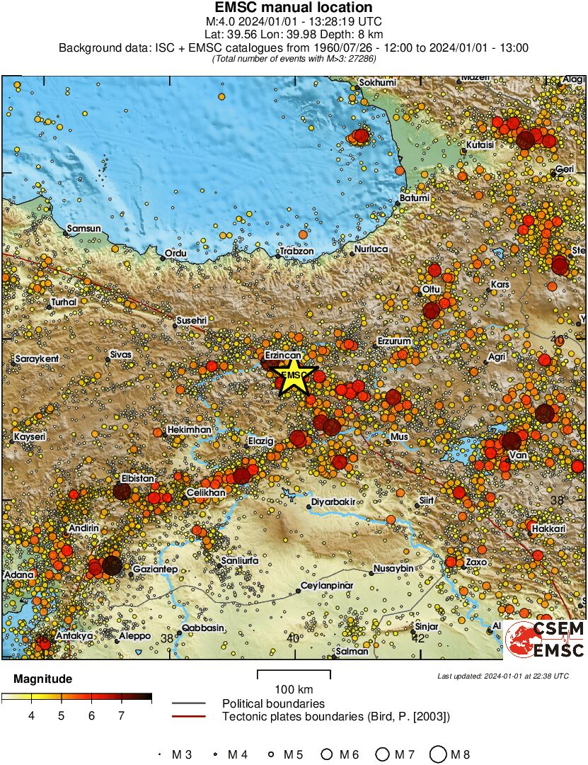 regional magnitude historical seismicity