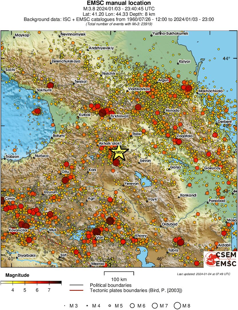 regional magnitude historical seismicity