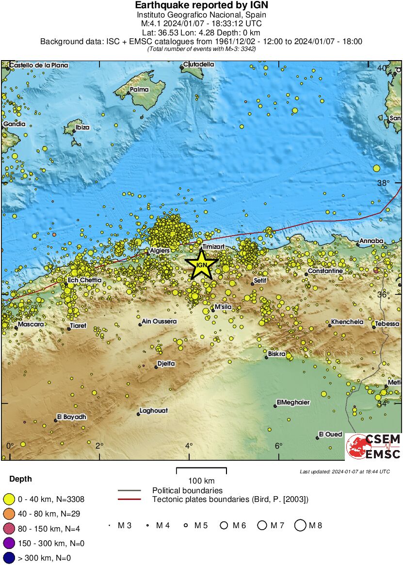regional historical seismicity