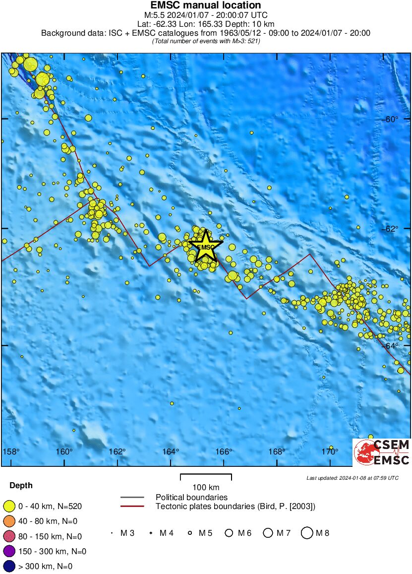 regional historical seismicity