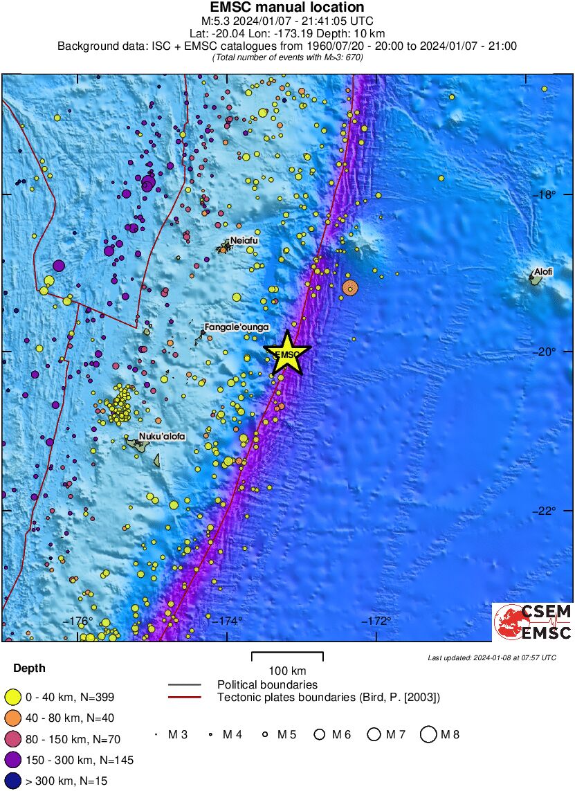 regional historical seismicity