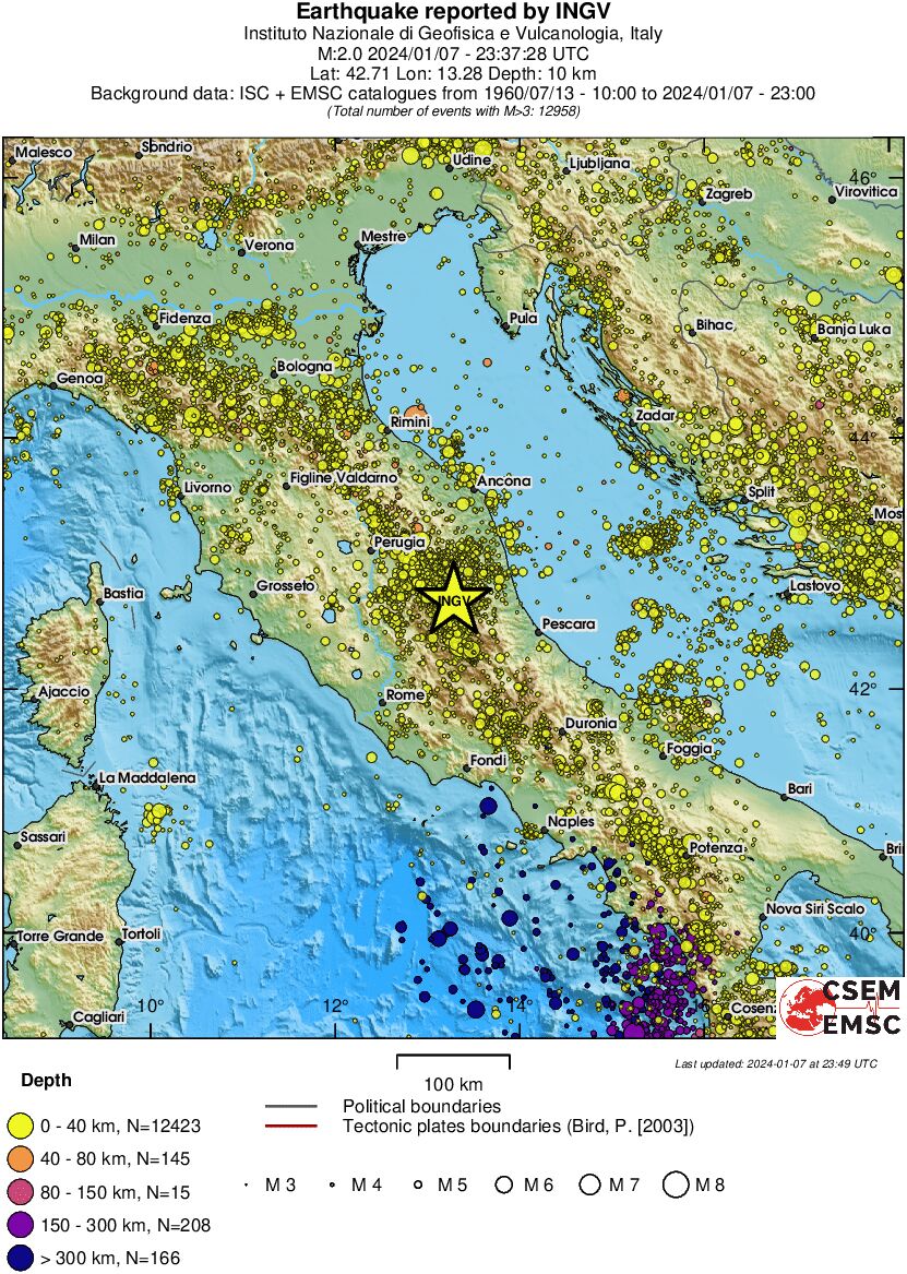 regional historical seismicity