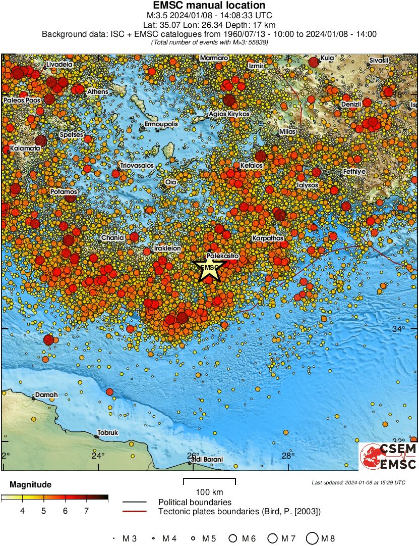 regional magnitude historical seismicity