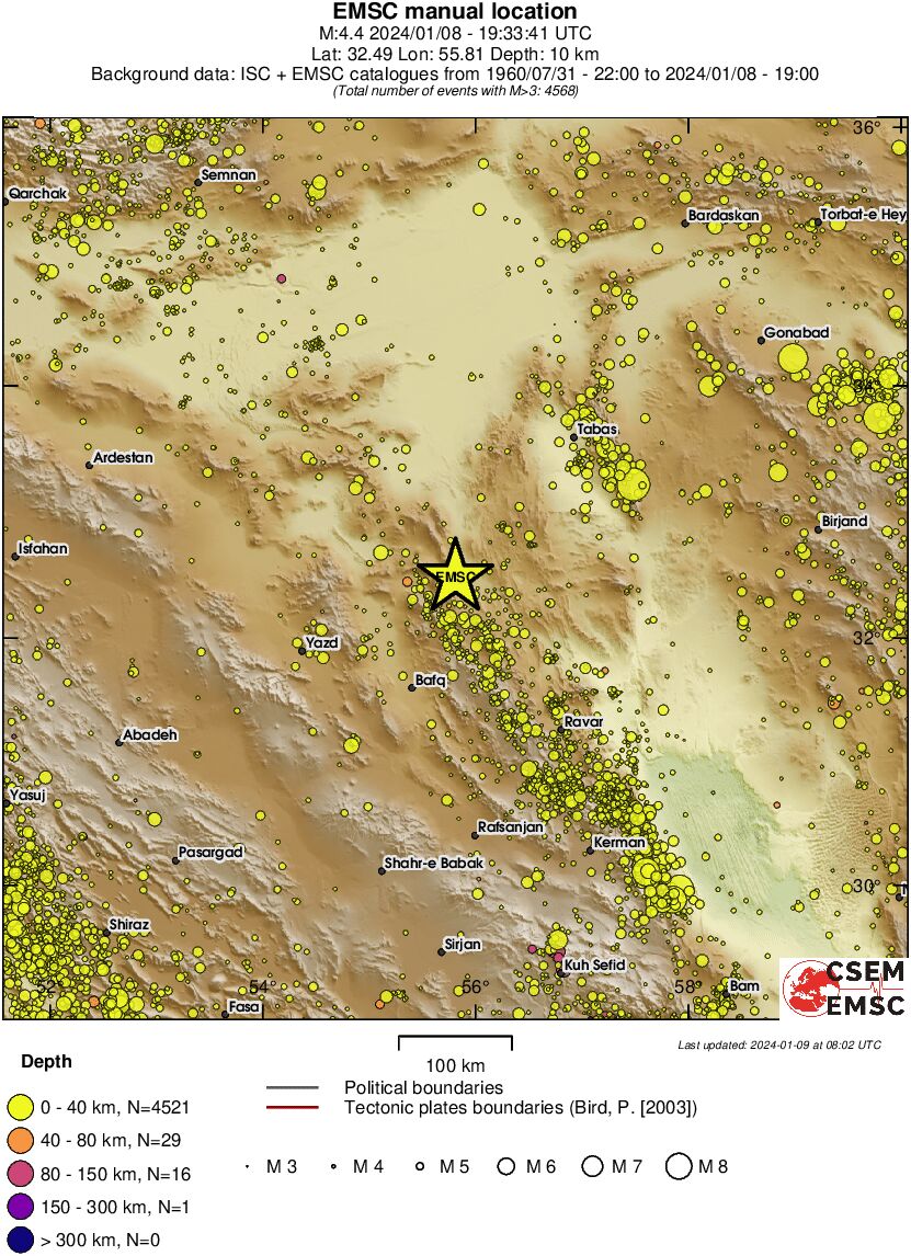 regional historical seismicity