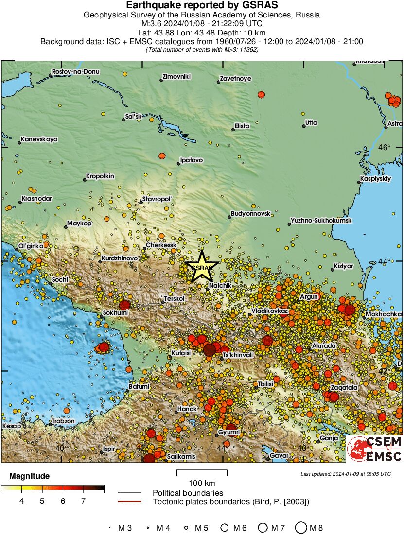 regional magnitude historical seismicity