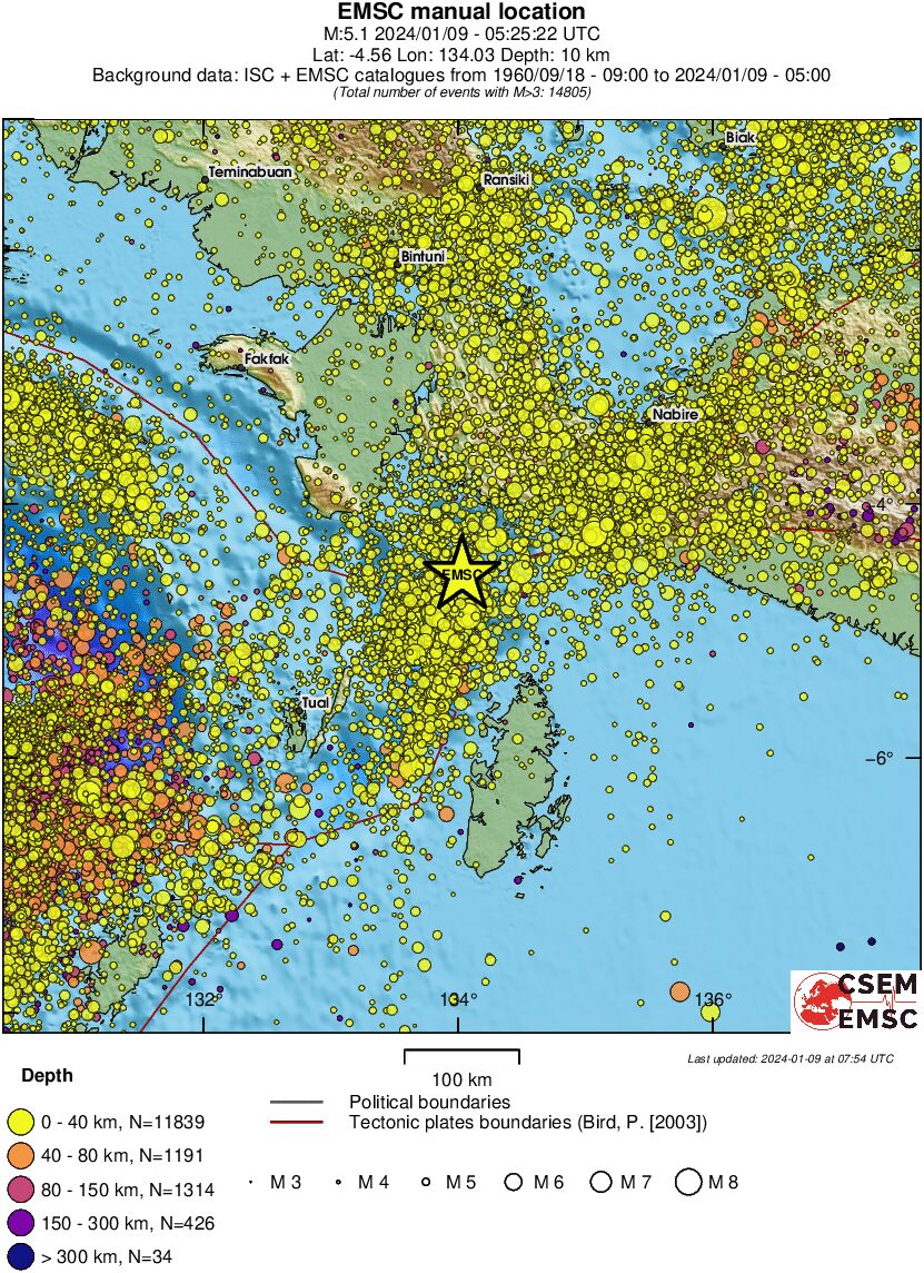 regional historical seismicity