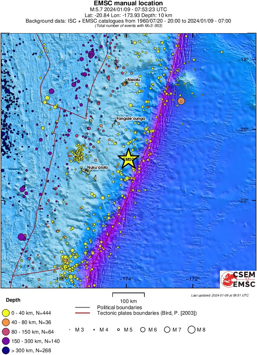 regional historical seismicity