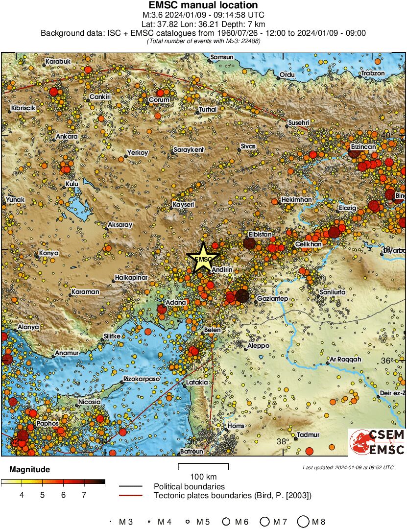 regional magnitude historical seismicity
