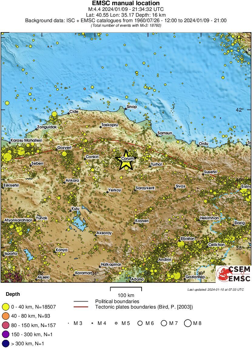 regional historical seismicity