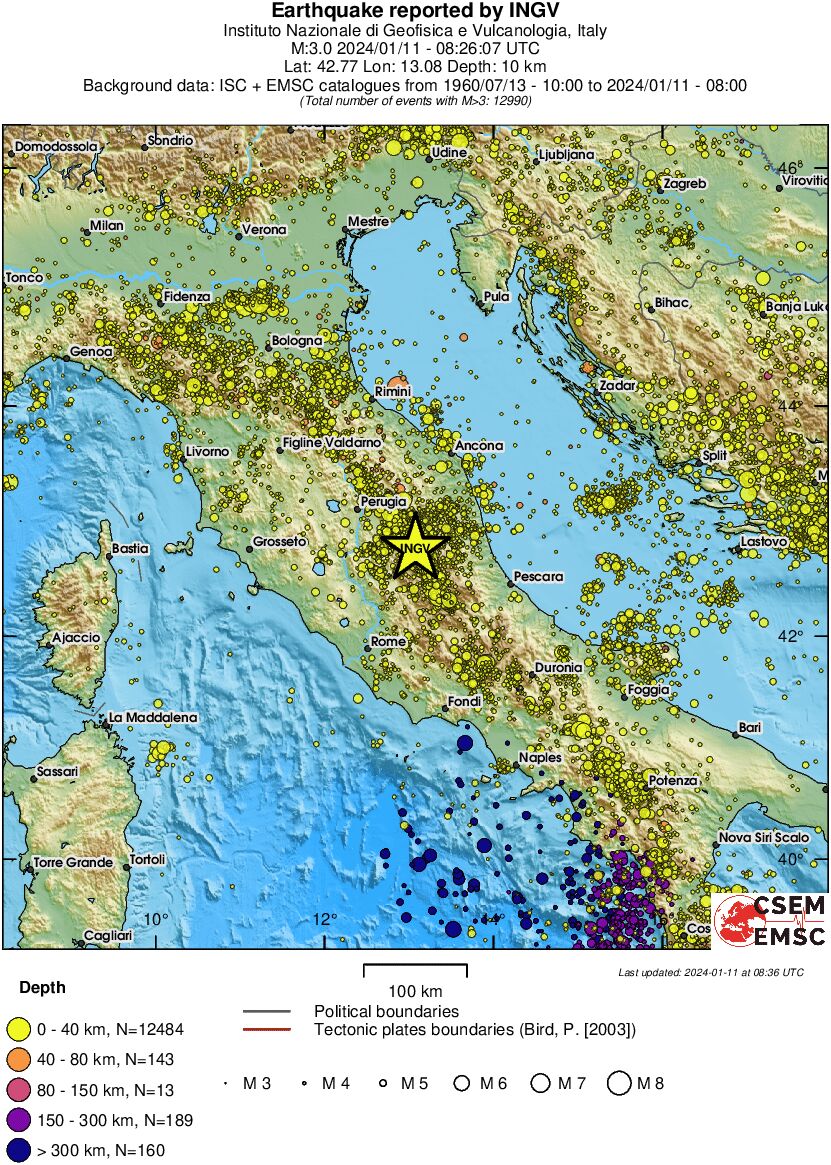 regional historical seismicity