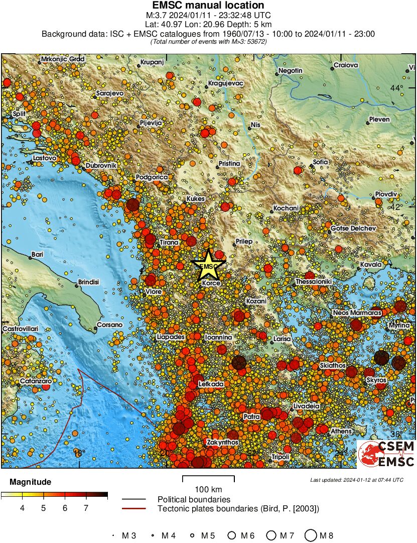 regional magnitude historical seismicity