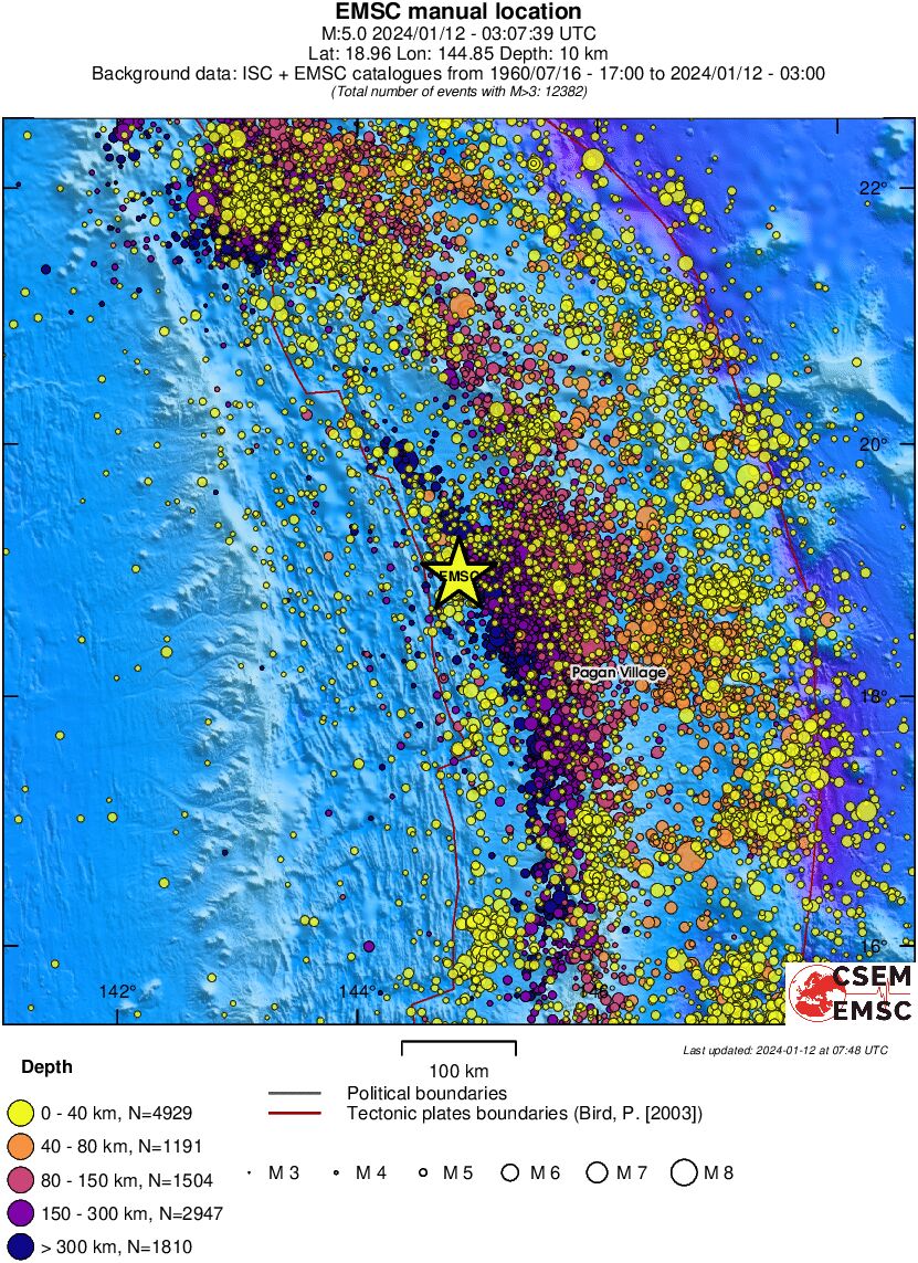 regional historical seismicity