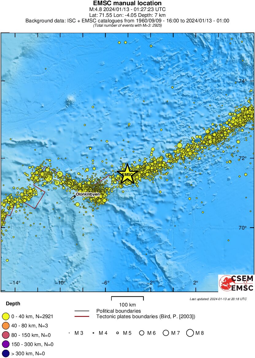regional historical seismicity