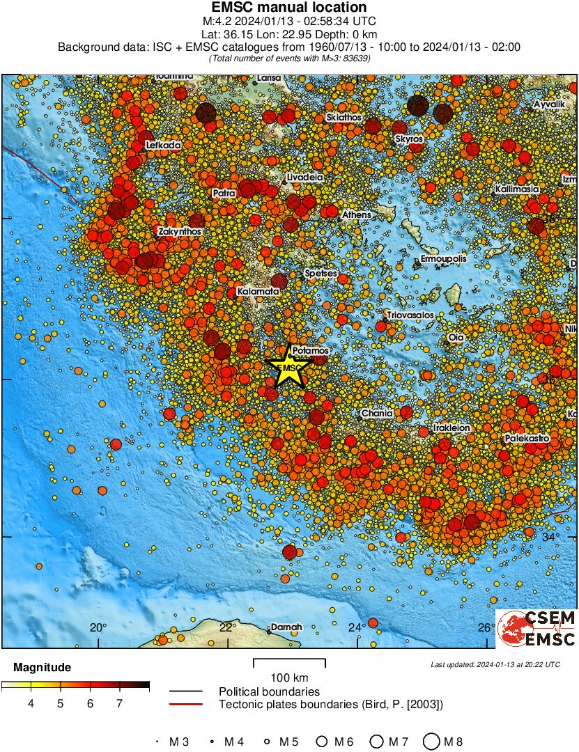 regional magnitude historical seismicity