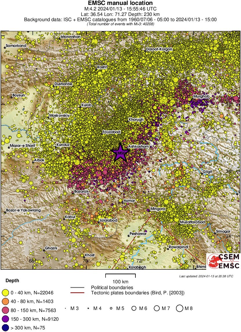 regional historical seismicity