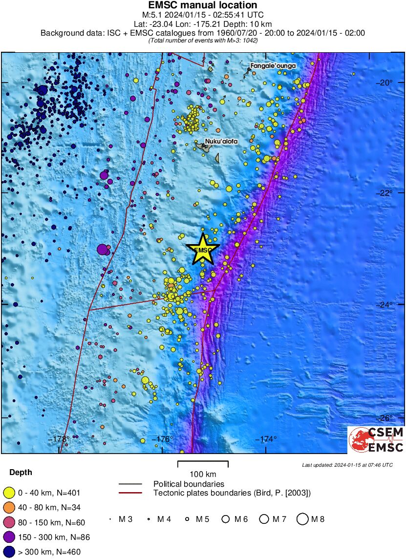 regional historical seismicity
