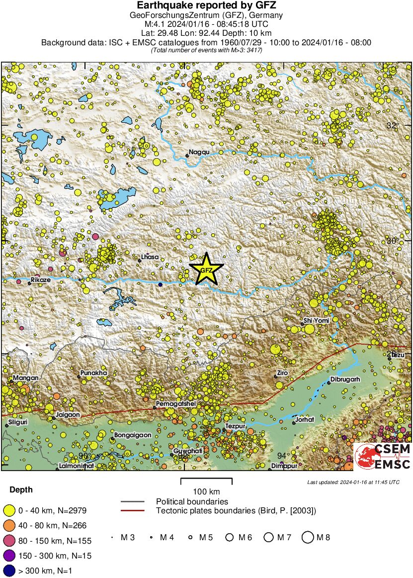 regional historical seismicity
