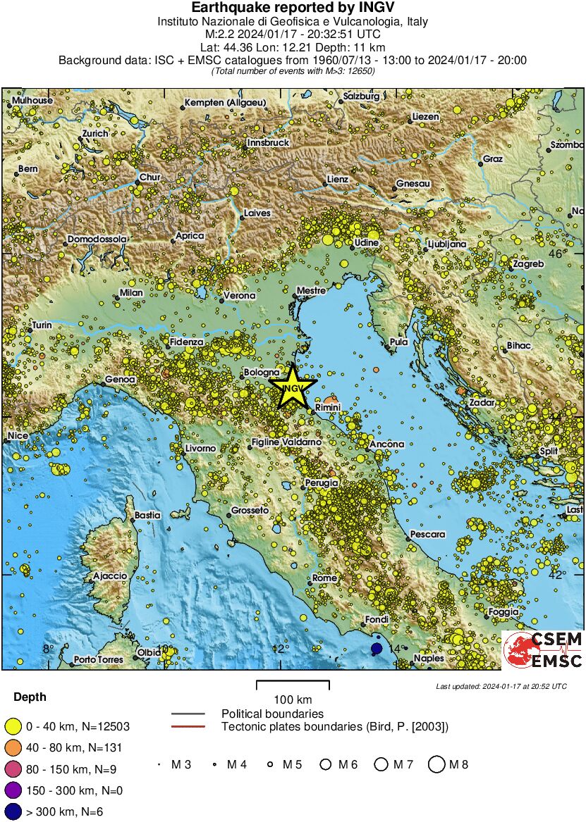 regional historical seismicity