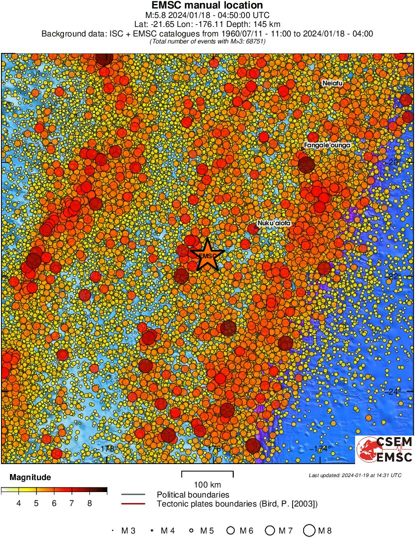 regional magnitude historical seismicity