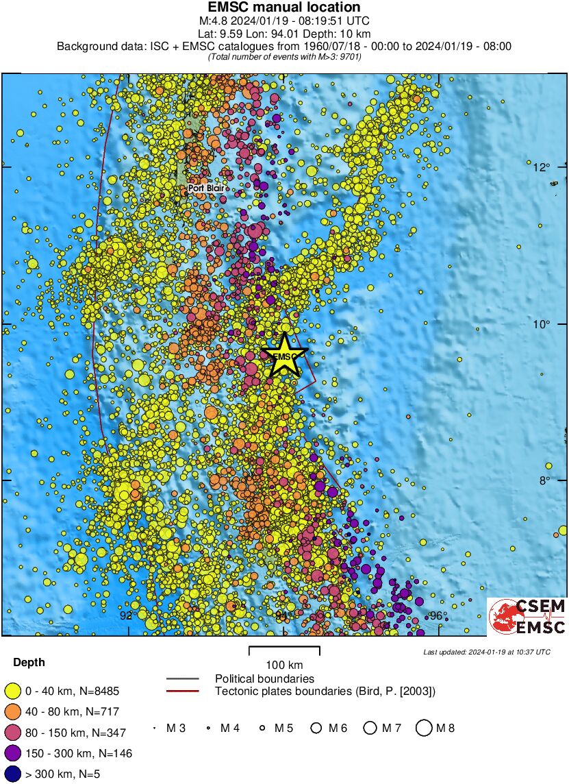 regional historical seismicity