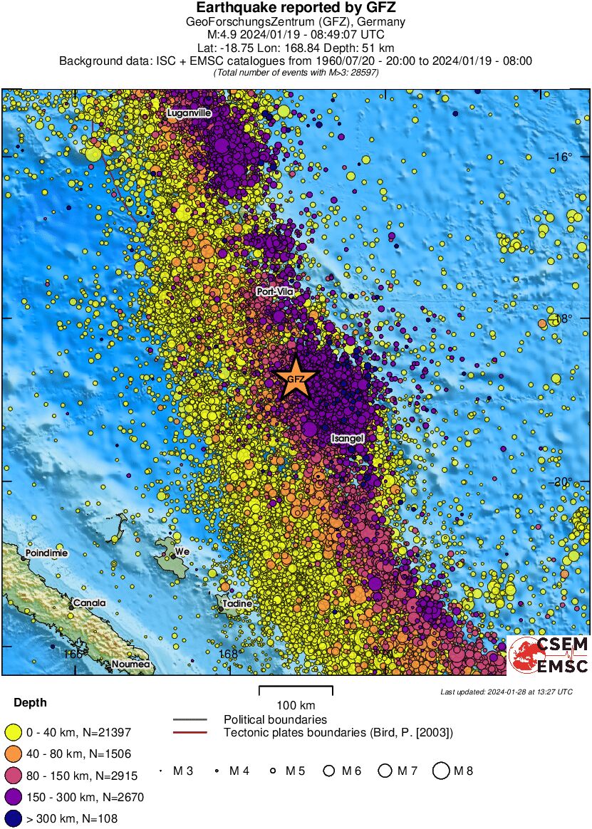 regional historical seismicity