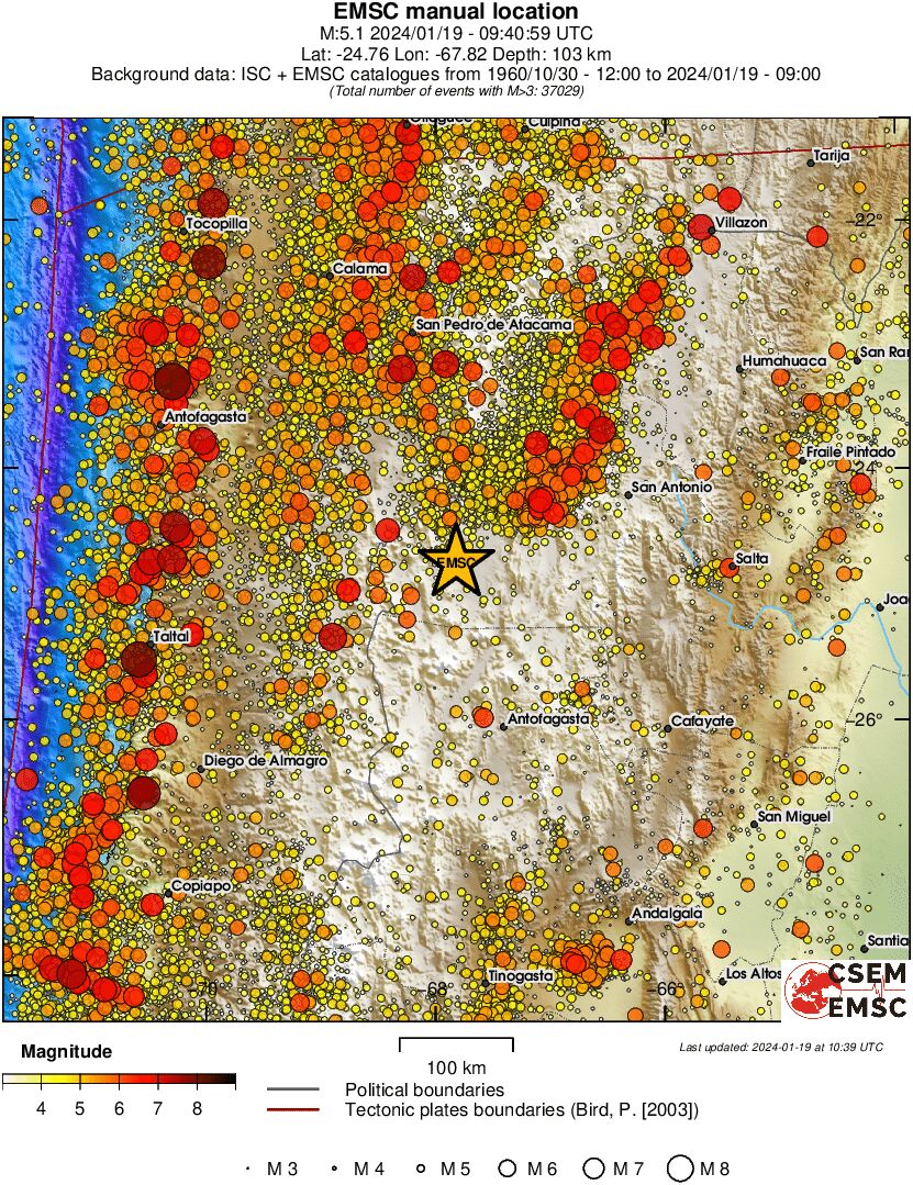 regional magnitude historical seismicity