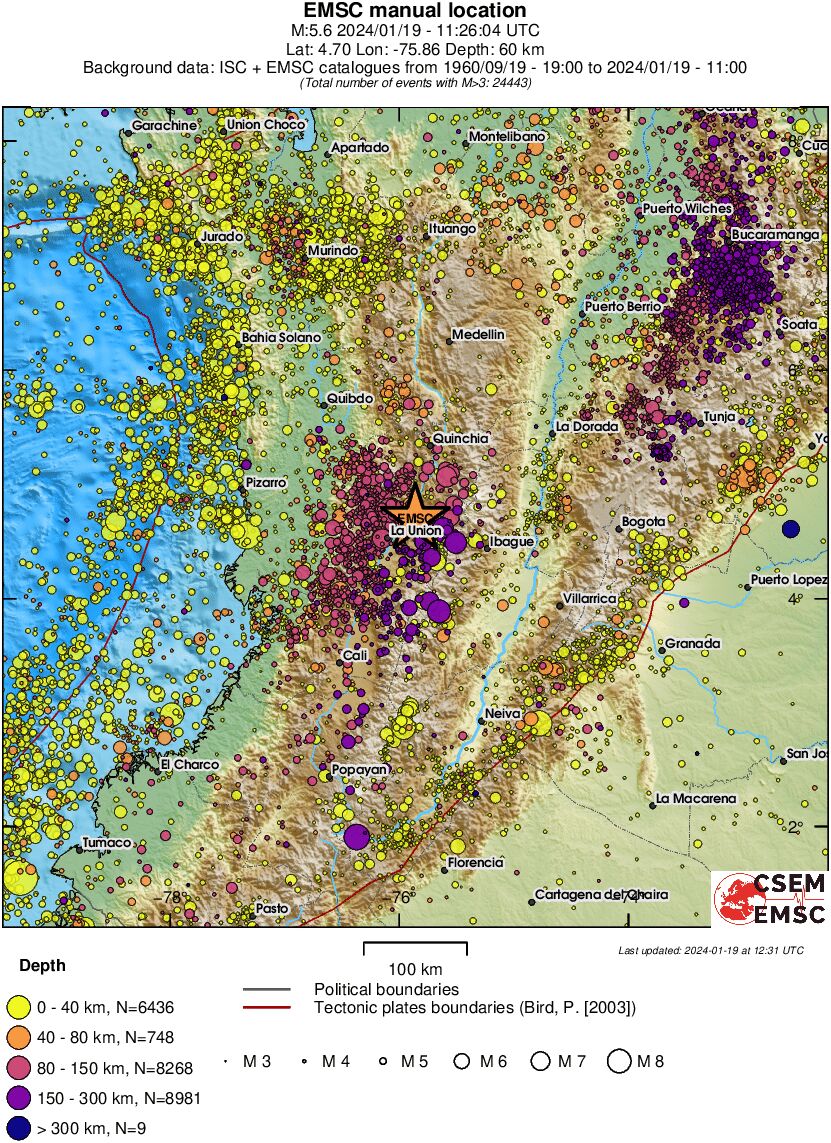 regional historical seismicity