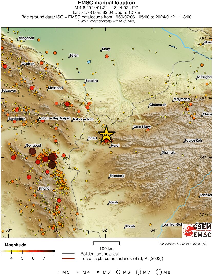 regional magnitude historical seismicity