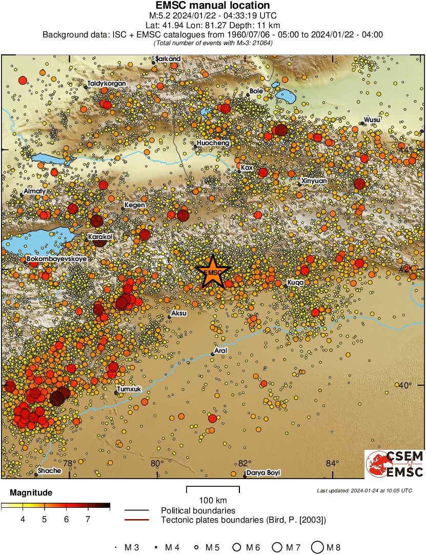regional magnitude historical seismicity
