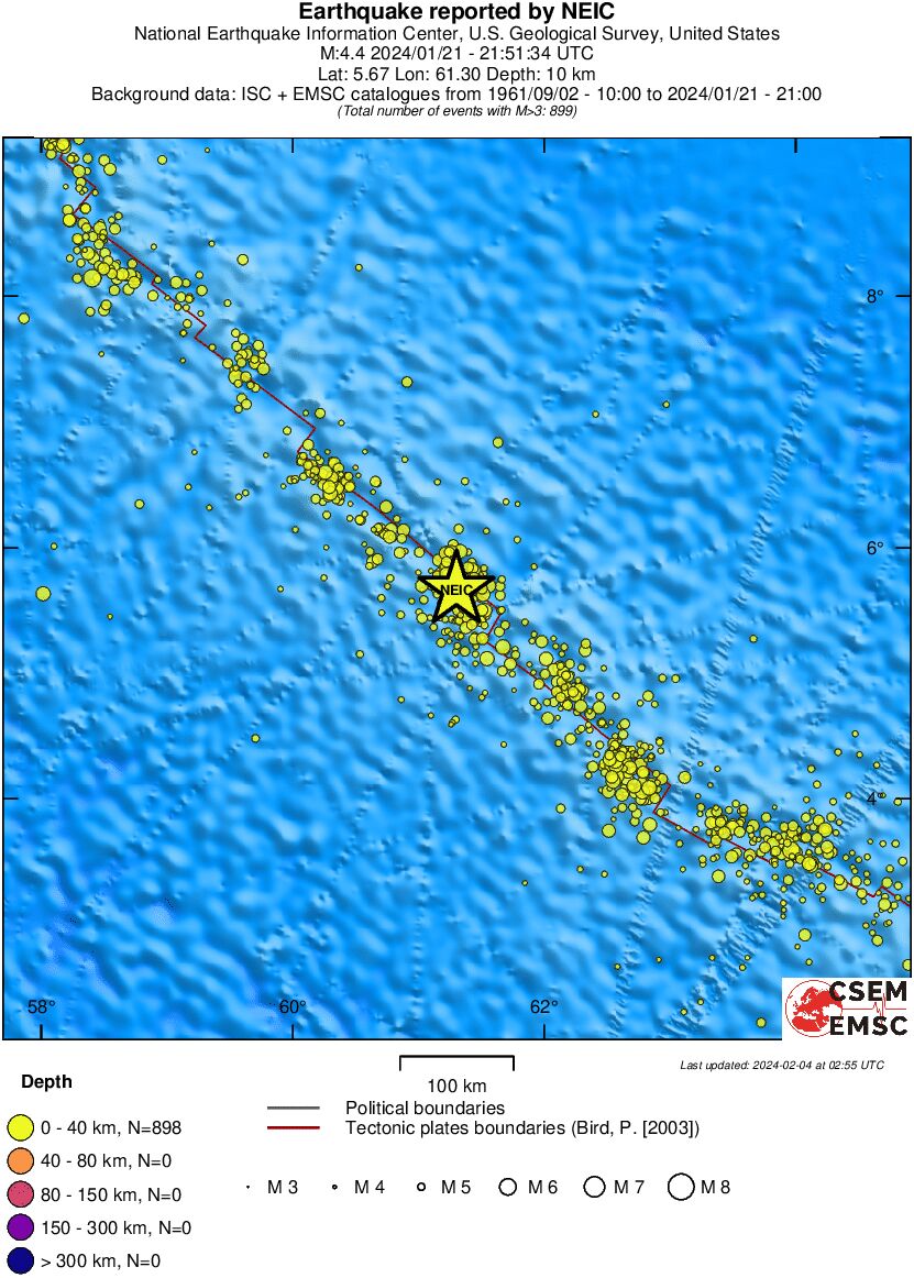 regional historical seismicity