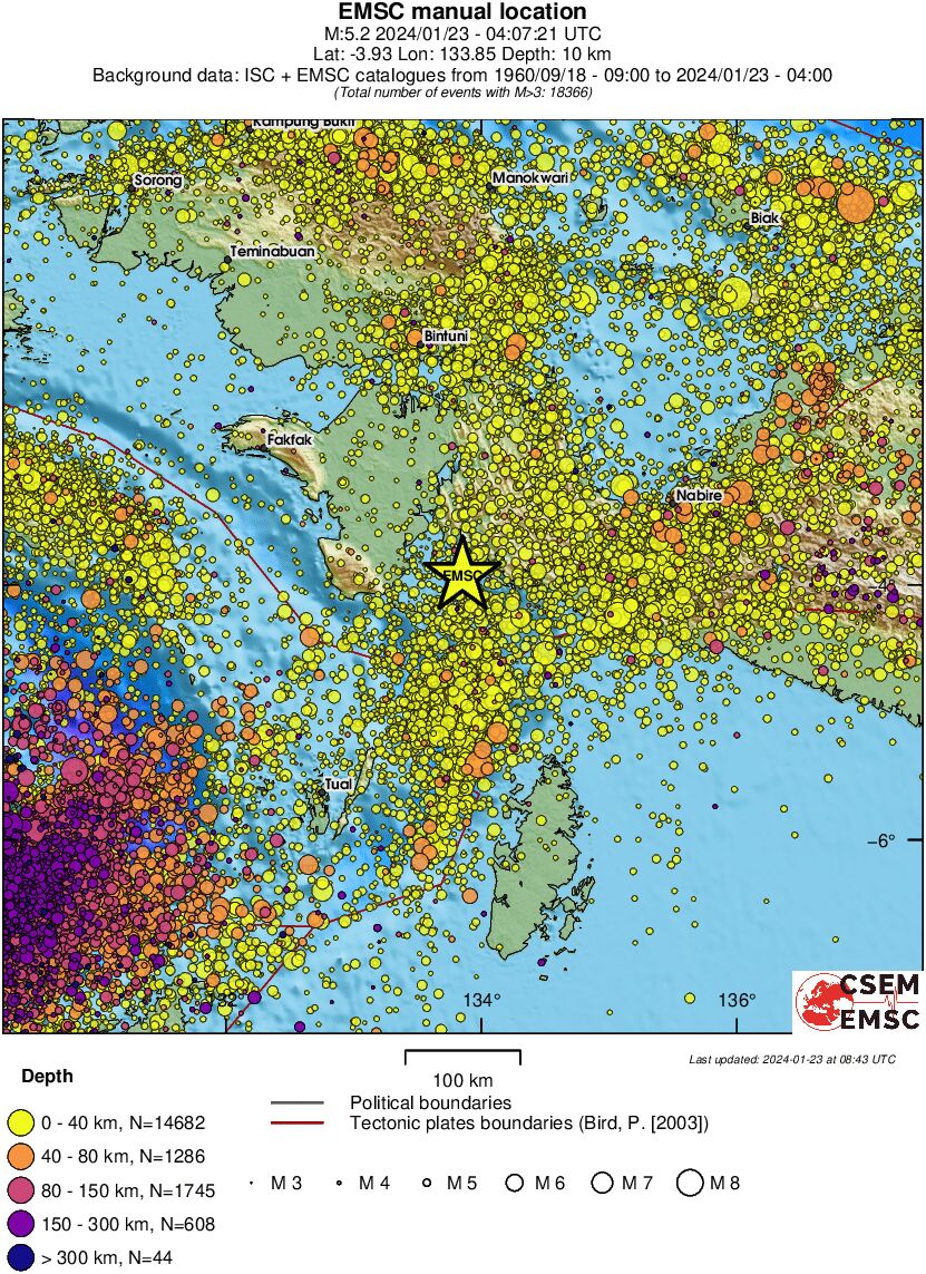 regional historical seismicity