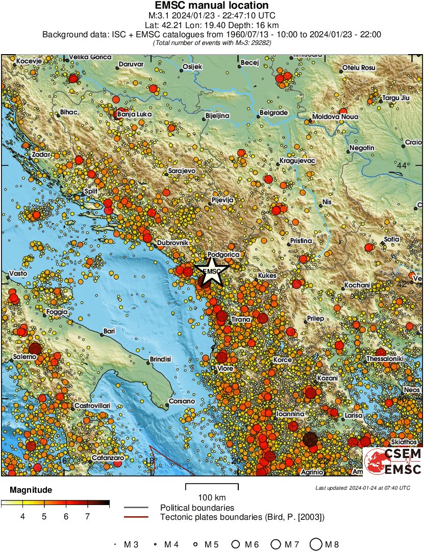 regional magnitude historical seismicity