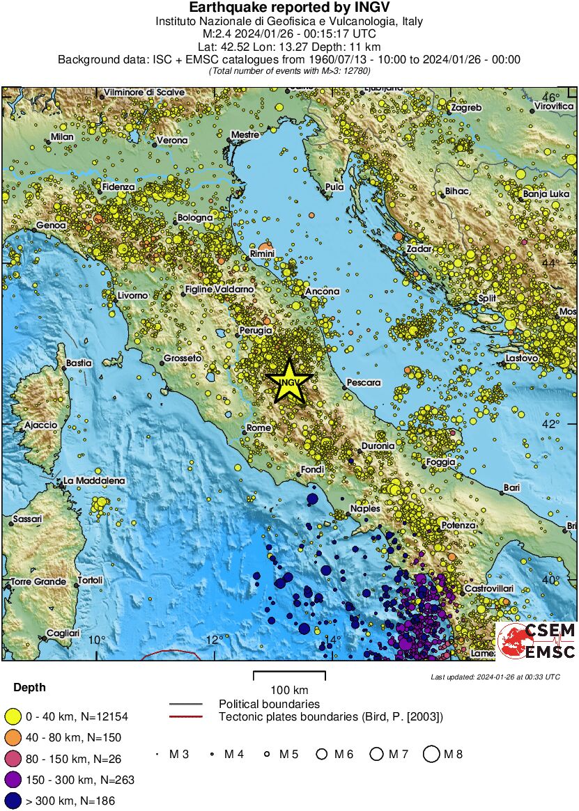 regional historical seismicity