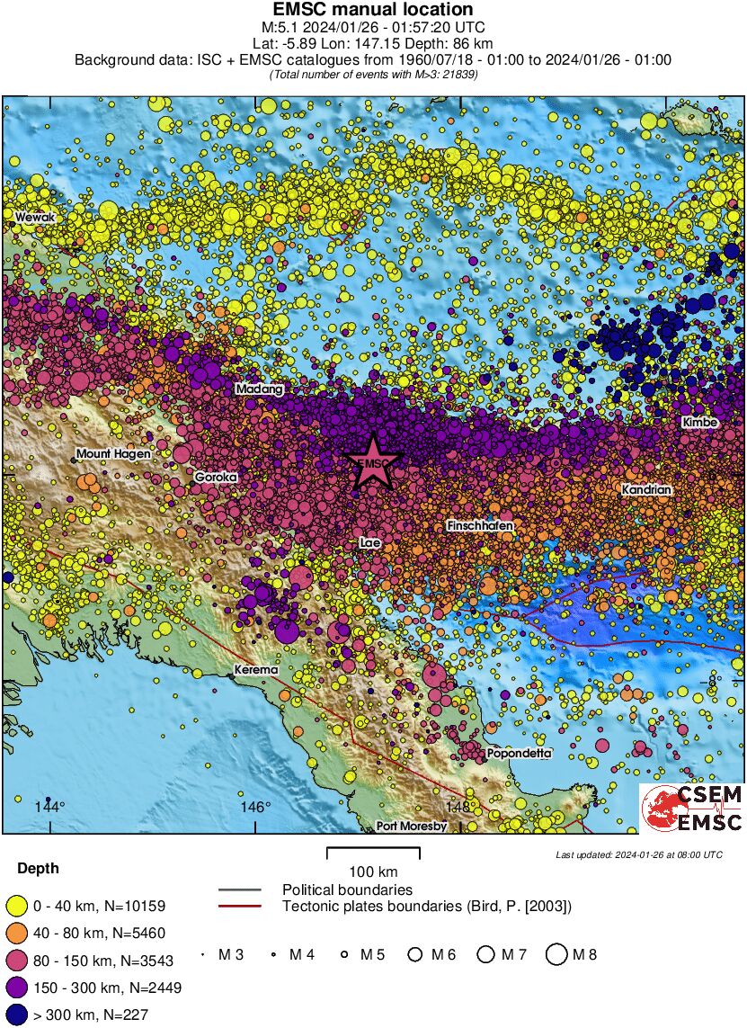 regional historical seismicity