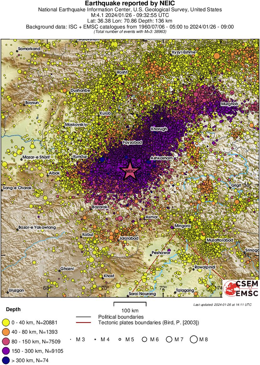 regional historical seismicity