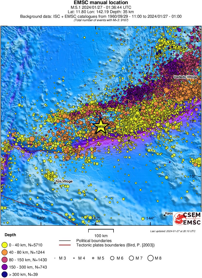 regional historical seismicity