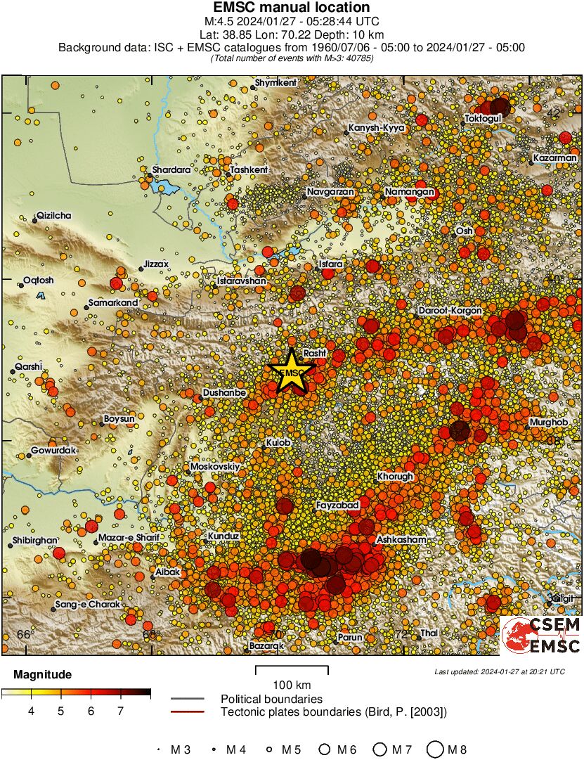 regional magnitude historical seismicity