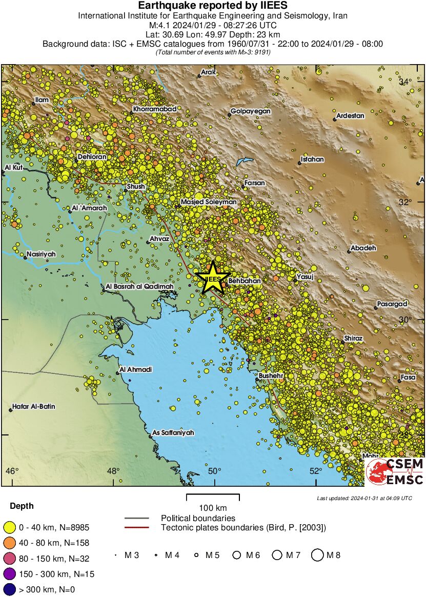 regional historical seismicity