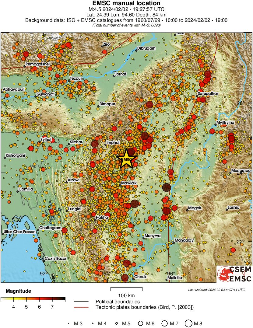 regional magnitude historical seismicity