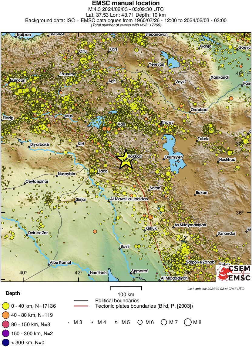 regional historical seismicity