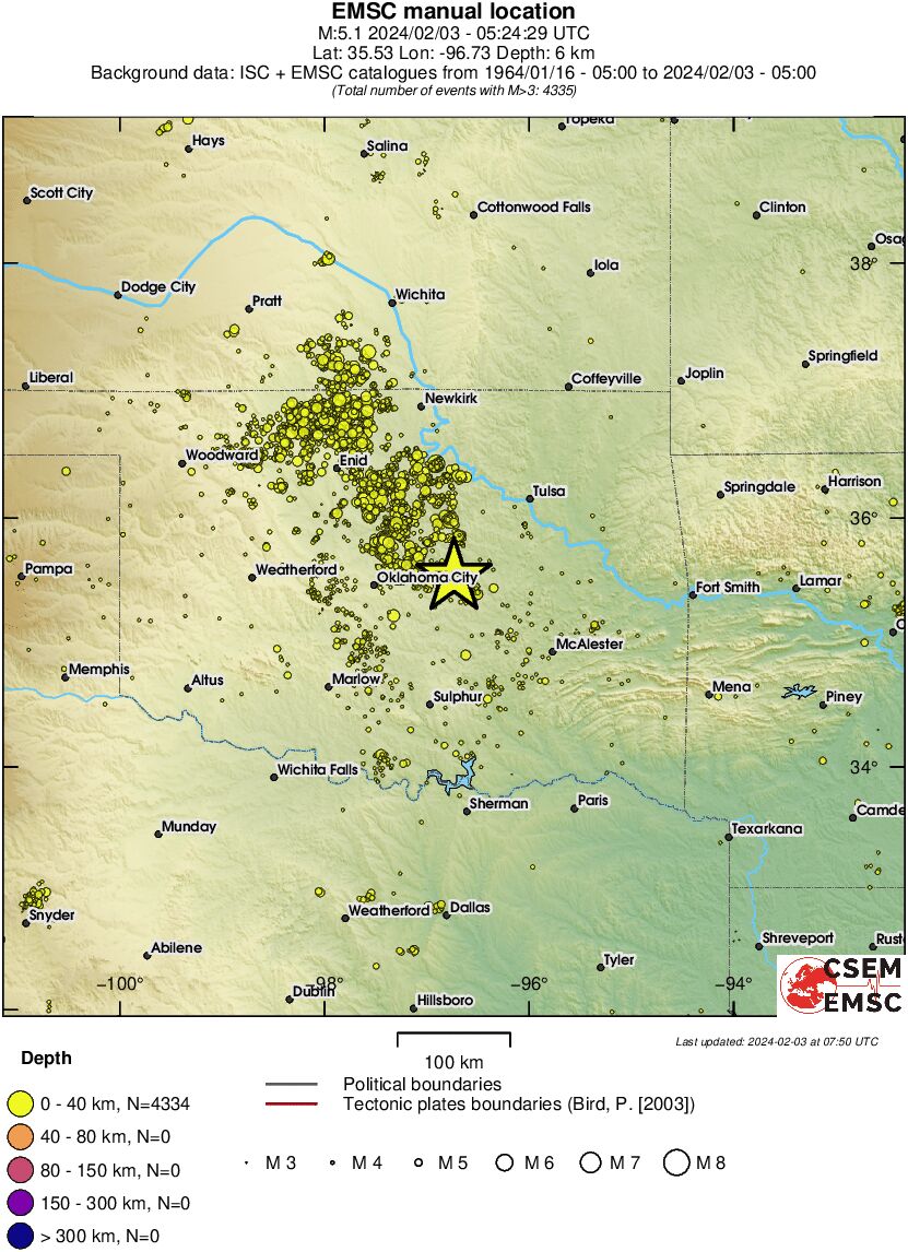 regional historical seismicity