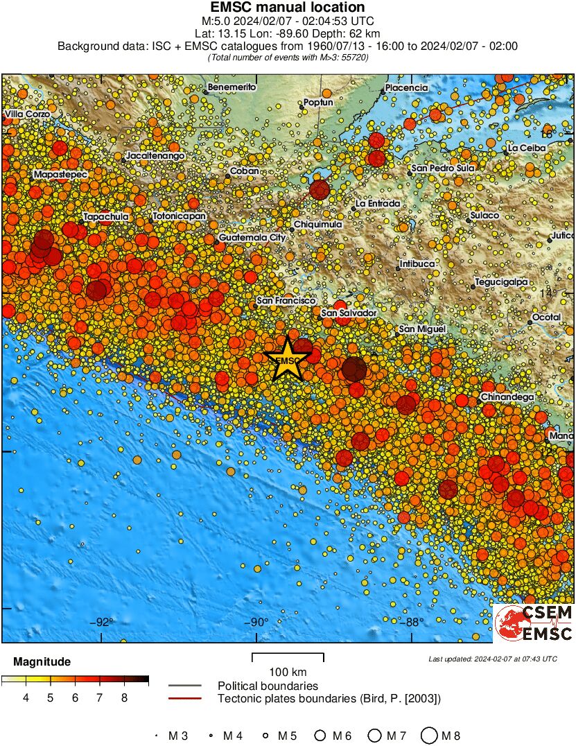 regional magnitude historical seismicity