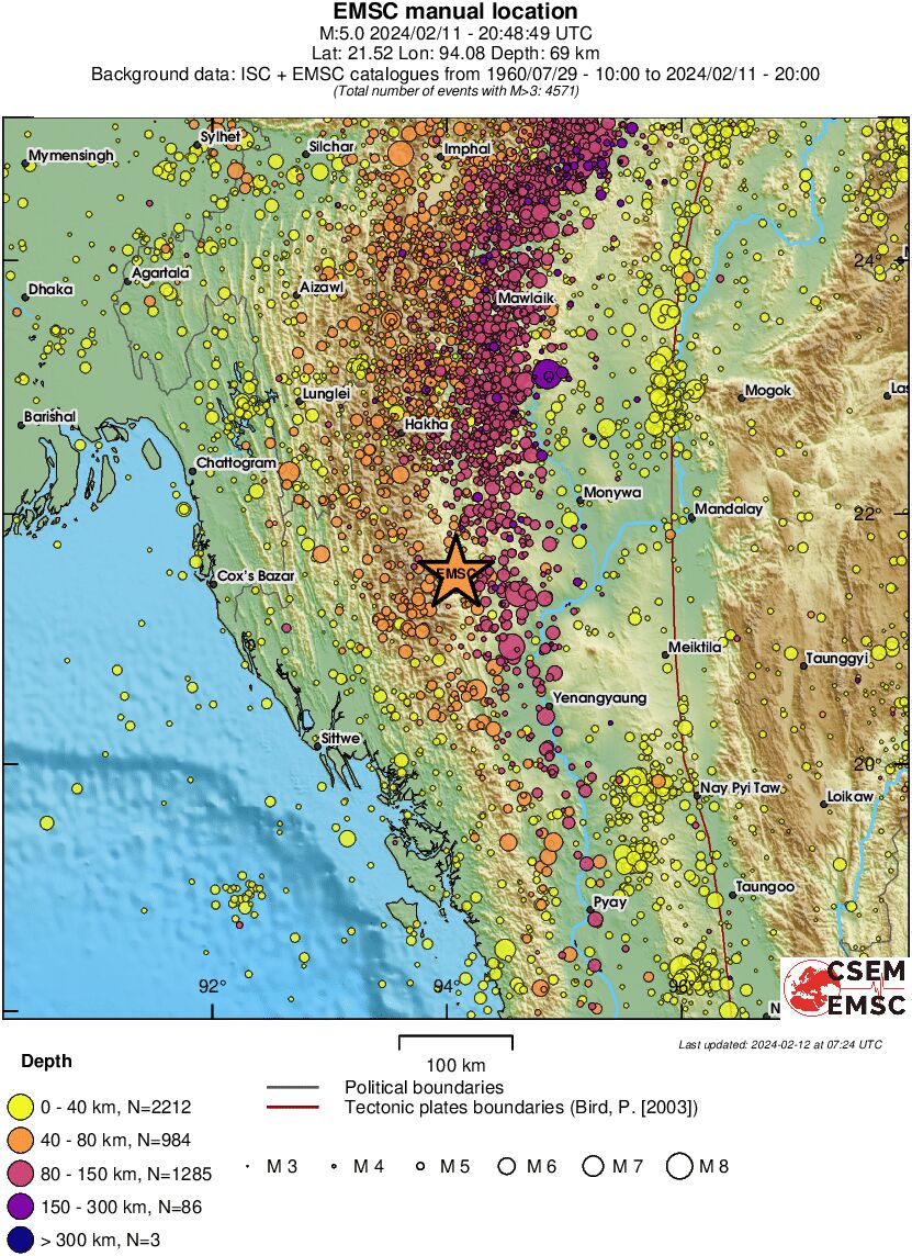 regional historical seismicity