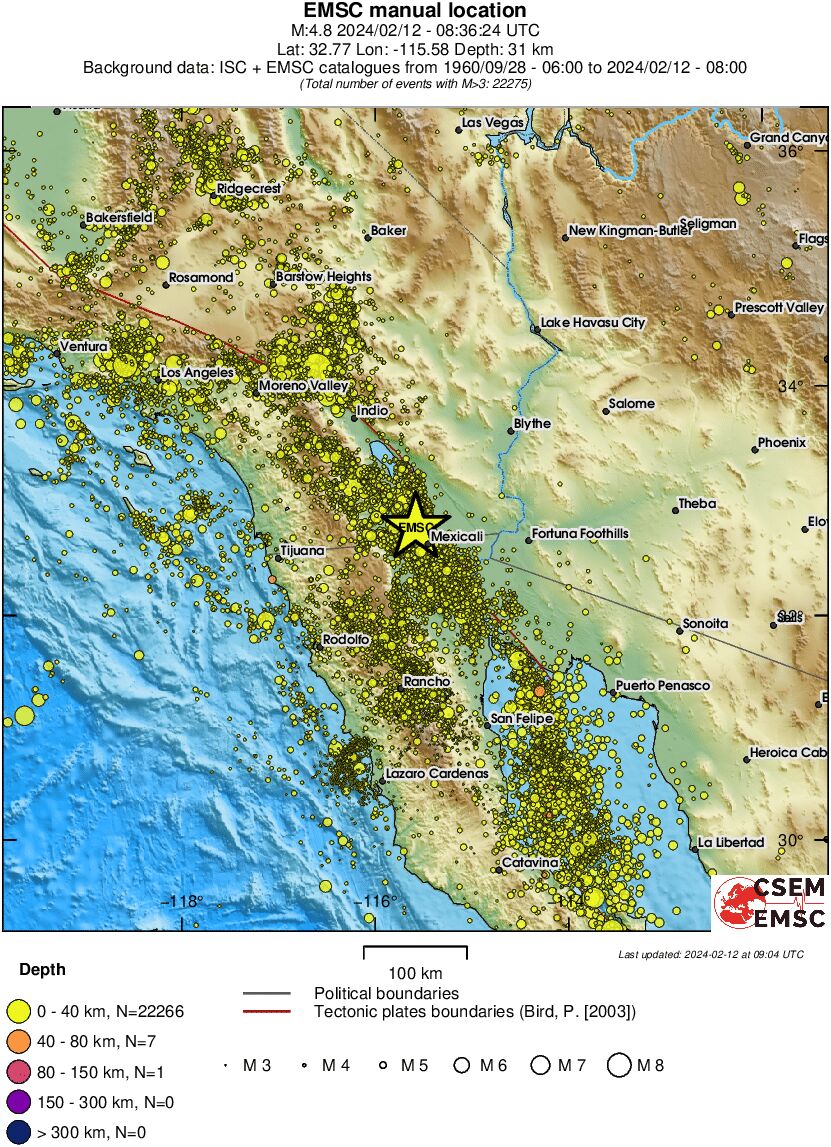regional historical seismicity