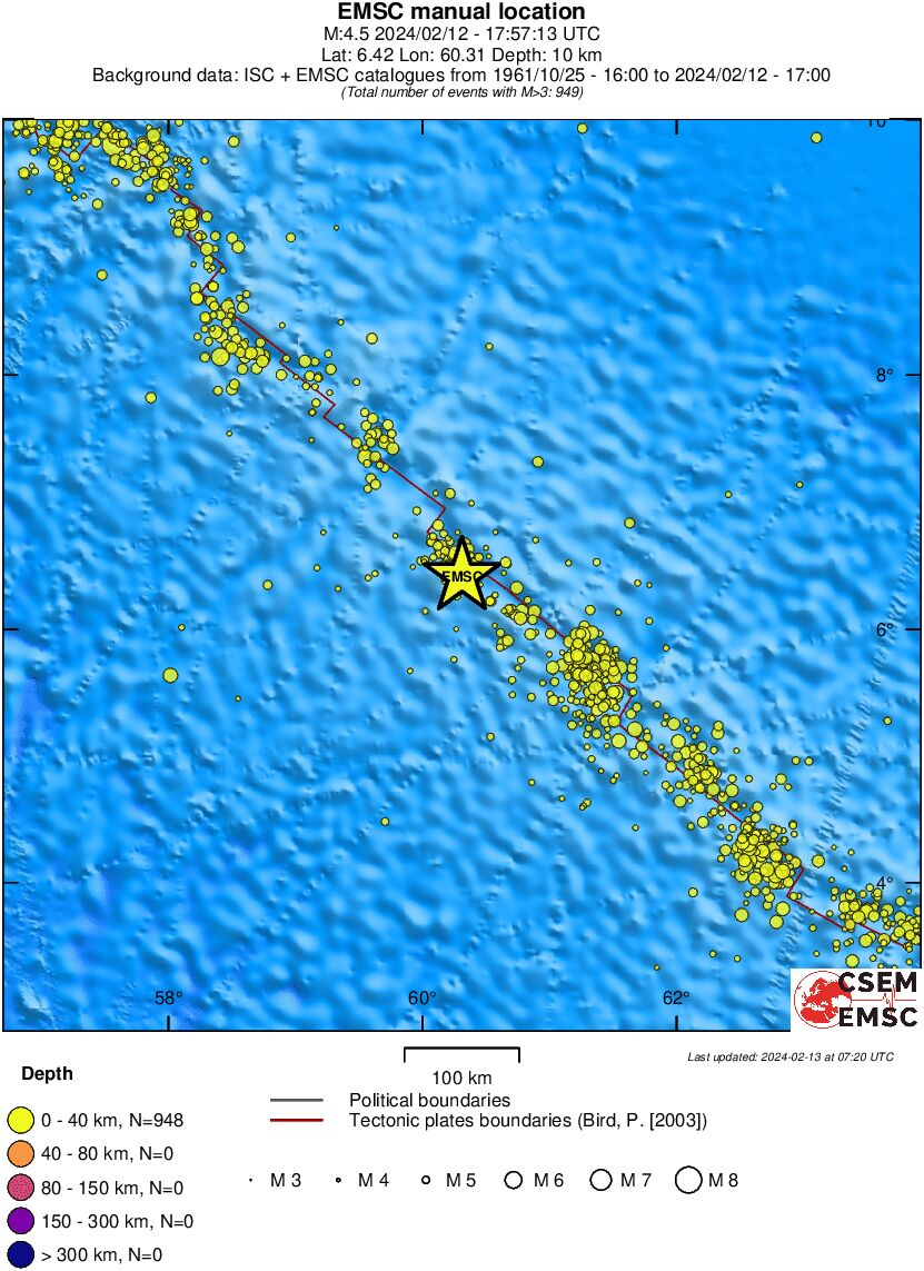 regional historical seismicity