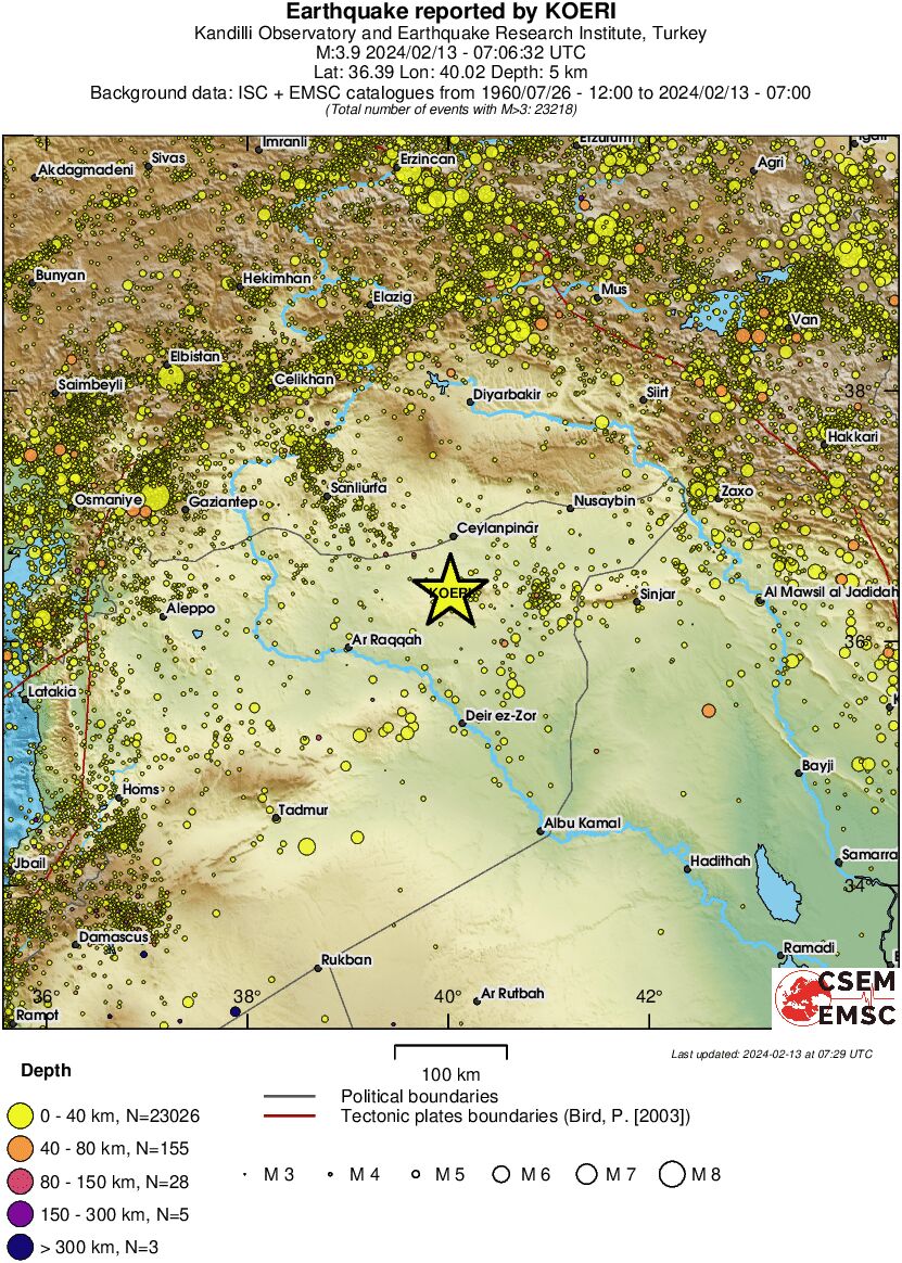 regional historical seismicity