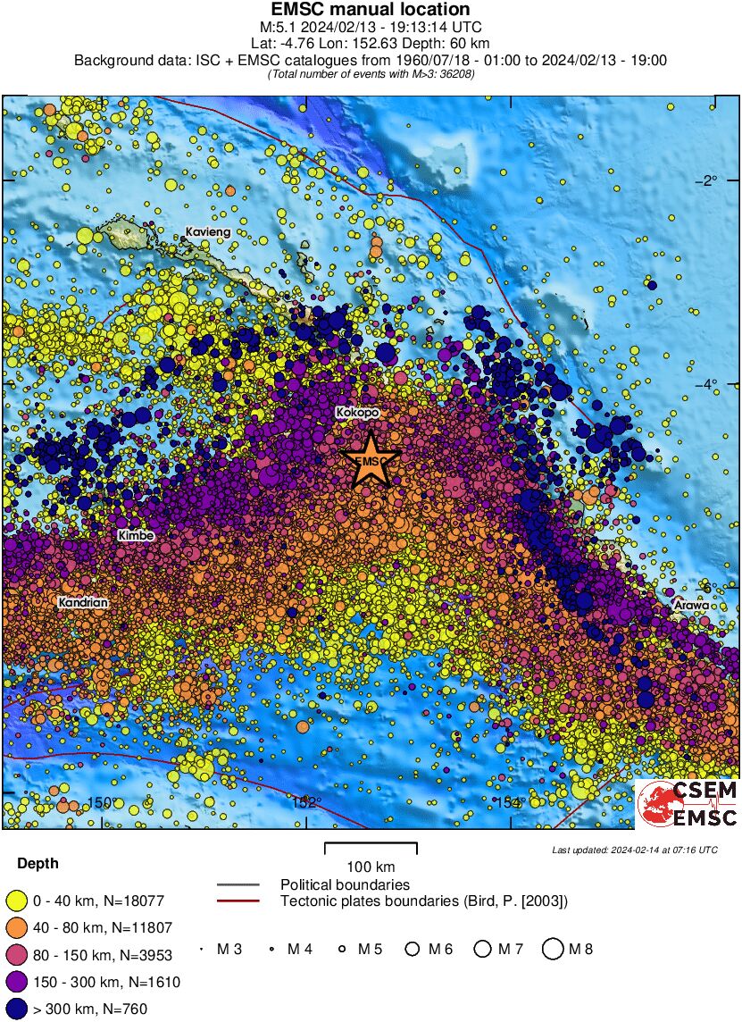 regional historical seismicity
