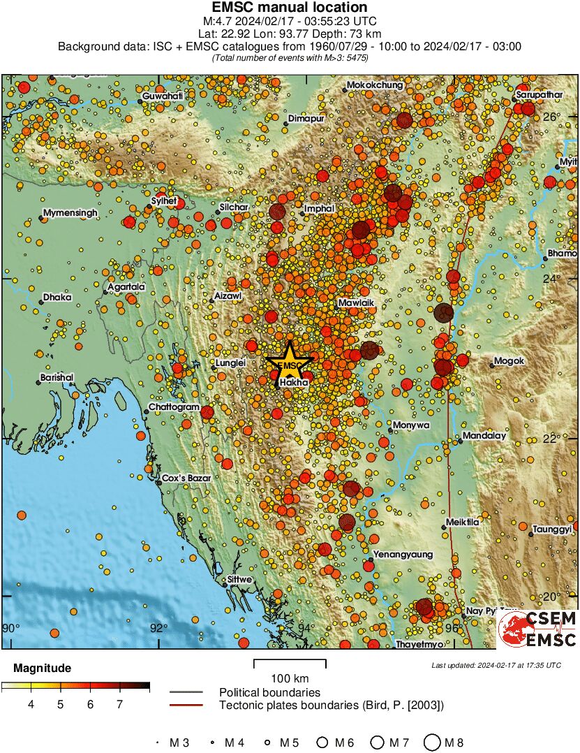 regional magnitude historical seismicity