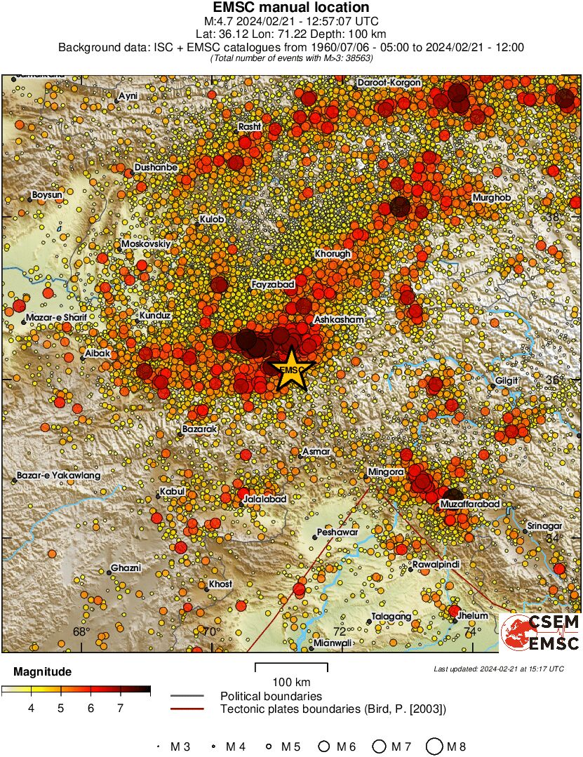 regional magnitude historical seismicity