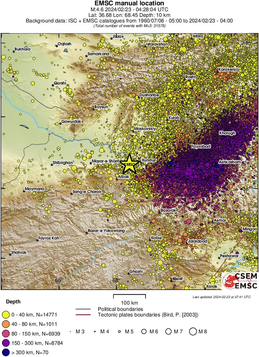 regional historical seismicity